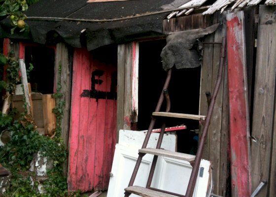 Old building removal in progress